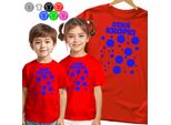 Maglietta Kinder - Daytime Dots Blau - 146 L