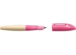 Stabilo 5013/26-41 Stilografica Per La Scuola Easybirdy® Timber - Pennino Per Mancini A, Colore Rosa/Legno, Inclusa Cartuccia Standard