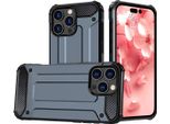 Custodia Blindata Hybrid Armor Per Iphone 16 Pro - Blu