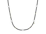 Collier "Mit SüßWasser-Perlen Und Ziersteinen, Silber 925", Gold, Giorgio Martello Milano, Halsketten, Damen, 90Cm, Silber 925 (Sterlingsilber), Collier