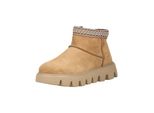 Plateaustiefelette Rieker "Rieker Stiefelette Leder", Damen, Gr. 41, Beige, Leder, Schuhe