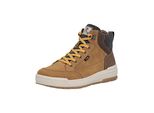 SchnüRstiefelette Rieker "Rieker Stiefelette Leder", Herren, Gr. 41, Braun (Beige, Braun), Leder, Schuhe SchnüRstiefelette