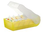 Han 998-653 Scatola Per Schede Croco, Din A8, Per 500 Schede, Incl. 5 Piastre Di Supporto, Giallo-Traslucido