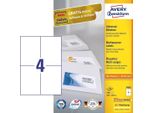 Avery - Mehrzwecketiketten - Weiß - 105 X 148 Mm 400 Etikett(En) (100 Bogen X 4) (3483)