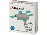 Rexel 05025 Graffette N. 25, Galvanizzate, Confezione Bulk