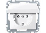 Inserto Merten Presa Di Corrente Con Contatto Di Terra Sistema M, 1-M, M-Smart, M-Plan, M-Creativ Bianco Polare Lucido MEG2311-0319 (MEG23