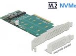 Delock Scheda Pci Express X8 A 2 X Nvme Interni M.2 Key M - Biforcazione - Speicher-Controller - M.2 - M.2 Nvme Card Low
