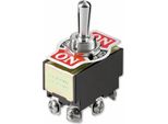Goobay 10114 Interruttore A Levetta Miniaturizzato, Nero - 2X ON-OFF-ON, Con Terminali A Vite
