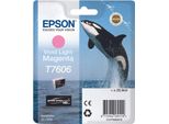 Epson T7606 - 26 Ml - Vivid Light Magenta - Originale - Blister - Cartuccia D'inchiostro - Per Surecolor P600, SC-P600