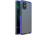 Spring Case Pokrowiec ŻElowe Etui Z Kolorową Ramką Do Samsung Galaxy M31S Ciemnoniebieski