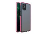 Spring Case Pokrowiec ŻElowe Etui Z Kolorową Ramką Do Samsung Galaxy M31S CiemnoróżOwy