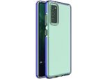 Spring Case Pokrowiec ŻElowe Etui Z Kolorową Ramką Do Samsung Galaxy S21 5G Ciemnoniebieski