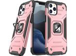 Wozinsky Anello Armatura Custodia Ibrida Blindata + Supporto Magnetico Samsung Galaxy A33 5G Oro Rosa