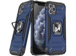 Wozinsky Ring Armor Custodia Ibrida Blindata + Supporto Magnetico Samsung Galaxy A23 Blu