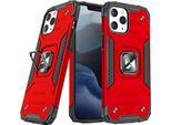 Wozinsky Ring Armor Custodia Ibrida Blindata + Supporto Magnetico Samsung Galaxy A23 Rosso