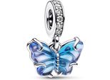 Pandora Ciondolo Farfalla In Vetro Di Murano Blu 792698C01 Ciondolo