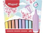 Evidenziatore Maped Fluo'peps Pastel Confezione Blister Da 10 Pz