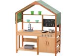 Vevor Cucina Di Fango Per Bambini, Set Di Cucina Giocattolo In Legno, Cucina Per Giochi Di Ruolo E Accessori, Incl. Fornello, Pentola, Lavello, Rubinetto, Lavagna, Utensili Da Cucina
