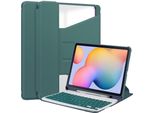 Inf Custodia Con Tastiera Bluetooth Girevole A 360° Per Samsung Tab S9 Fe Plus 12.4" - Verde"