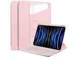 Inf Custodia Con Tastiera Bluetooth Girevole A 360° Per Ipad Air 4/Air 5 10.9'' - Finto Cuoio Rosa