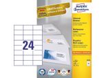 Avery - Mehrzwecketiketten - Weiß - 70 X 37 Mm 2400 Etikett(En) (100 Bogen X 24) (3474)