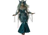 Costume Da Sirena Malvagia Strega Del Mare Halloween Blu-Verde - S (38/40)