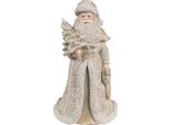 Statuina Di Babbo Natale Clayre & Eef 15 Cm In Poliresina Color Oro