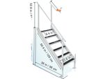 Scala Per Banchina, 4/6 Gradini, Alta Capacità Di Carico, 6 Gradini