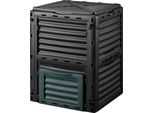 Compostiera Da Giardino Wiltec 300 Litri 61 X 61 X 82 Cm, Compostiera In Plastica Per Rifiuti Organici E Da Giardino, Compostiera Con Coperchio, Compostiera Rapida Con Sportello Inferiore Per Lo Svuotamento