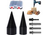 Elmax | Punta Per Spaccalegna, 0,32-0,42 Mm, Punta Per Spaccalegna A Cono, Punta Per Legna Da Ardere, Spaccalegna, Spaccalegna A Cono, Accessorio Per Macchina Perforatrice