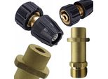 Rosfix Set Mini Lance M22 Ugello A Getto Piatto 10 Cm + Adattatore In Ottone – Ricambio Per Idropulitrici KäRcher K2 – K7, Hd, Hds | 350 Bar, 150 °C