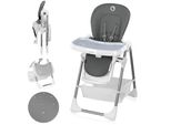 Lionelo Linn Seggiolone Seggiolone Per Bambini Pieghevole Regolabile Grigio
