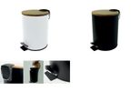 Helit H2404495 Cestino A Pedale Helit "The Bamboo"", 3 Litri, Nero"