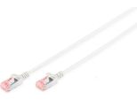 Digitus Slim - Cavo Patch - RJ-45 (M) Bis RJ-45 (M) - 10 M - 3,65 Mm - U/Ftp - Cat 6 - Geschirmt, Halogenfrei, Geformt