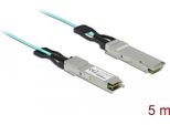 Delock - Ethernet 40 Gbase-Aoc-Kabel - Qsfp+ (M) Zu Qsfp+ (M) - 5 M - 3 Mm - SFF-8436 - Cavo Ottico Attivo (Aoc) - Aq