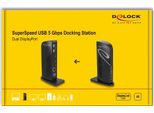 Delock 87728 Stazione Docking Per Notebook E Replicatore Di Porte Docking Usb 3.2 Gen 1 (3.1 Gen 1) Tipo-A + Tipo-C Nero (87728)