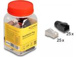 Delock - Netzwerkanschluss - RJ-50 (M) - S/Ftp - Cat 5E - Rund, Ohne Haken (Packung Mit 25) (66989)
