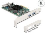 Delock Pci Express X4 Karte Zu 2X Extern Usb 5 Gbps Typ-A+ Intern 5 Dual (90282)