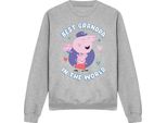 Peppa Pig - Felpa "Best Grandpa In The World"" Per Uomo/Donna Unisex TV21372 (Xl) (Grigio Screziato)"