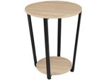 Tectake® Beistelltisch, Industrial Style, Rund Mit GroßEr Und Kleiner Ablage, 50 X 62,5 Cm