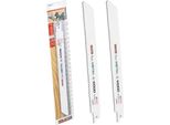Lame Per Seghetti Alternativi 2 Pezzi In Un Set Da 225 Mm Per Legno E Acciaio - Lunghezza 225 Mm, 14 Tpi, Per Legno E Metallo