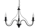 Lampada A Sospensione Beron A 3 Luci E14 Nera Lumilo