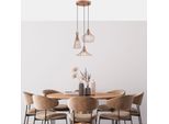 Opviq, Mezopotamya - N-1298, Lampadario, Rame, Metallo, 55 X 55 X 113 Cm