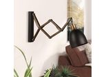 Opviq, Sivani - Mr - 725, Applique, Nero, Metallo, 15 X 35 - 62 X 30 Cm