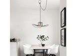 Opviq, Tel - 6726, Lampadario, Nero, Ferro, 108 X 15 X 67 - 82 Cm