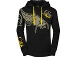 Hotspot Design Fishing Mania Catfish, M, Nero-Giallo, Felpa Con Cappuccio, 010300502