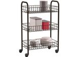 Tomado-Metaltex Siena Keukentrolley Met Wielen 41X23X63 Cm Zwart