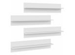 Vidaxl Mensole Da Parete 4 Pz. Bianco 80X11,5X18 Cm Materiale A Base Di Legno