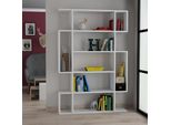 Decortie Mito Libreria Moderna Espositore Bianco, 108,5 X 25,5 X 161 Cm