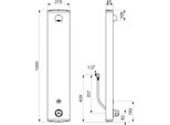 Delabie Du-Elem. Securitherm Therm. Batteria 6V, Alluminio, Connessione Nascosta